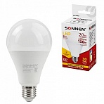 Лампа светодиодная SONNEN20 (150) Втцоколь Е27грушатеплый белый30000 чLED A80-20W-2700-E27454921