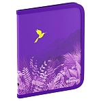 Папка на молнии Berlingo «Flower Art» А5+, 600мкм, с рисунком
