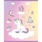 Тетрадь общая А5 48л Uniland роз, клет, скреп, ВД-лак