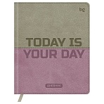 Дневник 1-11 кл. 48л. (твердый) BG «Double. Today is your day», иск. кожа, комбинирование материалов, тиснение, ляссе