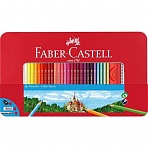 Карандаши цветные Faber-Castell 60 цветов шестиграные с ластиком и точилкой