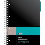 Бизнес-тетрадь SMARTBOOK (А4, 120л, клетка, спираль, разд, карман, серо-бирюзовый)