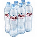 Вода питьевая Святой Источник негазированная 1 л (6 штук в упаковке)
