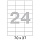 Этикетки самоклеящиеся Office Label эконом 70×37 мм белые (24 штуки на листе А4, 100 листов в упаковке)
