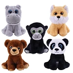 Игрушка мягкая «Дикие животные», 15 см, ассорти 5 дизайнов, WOOZOO (ВУЗУ)