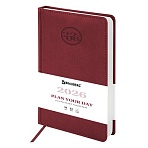 Ежедневник датированный 2026, А5, 138×213 мм, BRAUBERG «Favorite», под кожу, бордовый