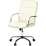 превью Кресло для руководителя Комус Мебель (Easy Chair) 509 бежевое (экокожа, металл хромированный)