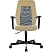 превью Кресло офисное Easy Chair 225 PTW бежевое/черное (велюр, металл)