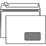 Конверт C5, KurtStrip, 162×229мм, б/подсказа, с прав. окном, отр. лента, внутр. запечатка