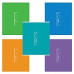 Тетрадь А5, 48 л. HATBER-ECO скоба, офсет №2 ЭКОНОМ, линия, обложка картон, PUREcolour (микс), 092116