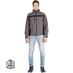 Куртка муж демисезонная софтшел LULEA cер/черн р.3XL(арт. LULE2GR3X)
