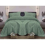 Постельное белье 1.5сп бязь набив. 120г/м2 (нав.70×70 2шт. ), Контур зеленый