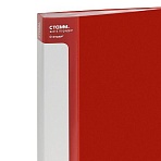 Папка со 100 вкладышами СТАММ «Стандарт» А4, 30мм, 800мкм, пластик, красная