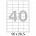 превью Этикетки самоклеящиеся Promega Label Premium 50×28.5мм 40шт/л А4 (100л/уп)