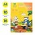 превью Набор цветной бумаги (16л.,16цв., двуст. офсет) и картона (16л.,16цв., мелов. ) A4, Мульти-Пульти, в папке, «Приключения Енота»