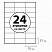 превью Этикетка самоклеящаяся BRAUBERG на листе формата А4, 24 этикетки, 70?37 мм, белая, 50 л.