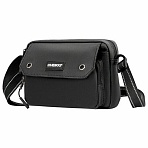 Сумка на плечо HEIKKI WALLET (ХЕЙКИ) два отделения, органайзер, черная, 15×20х5 см