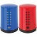 превью Точилка FABER-CASTELL «Grip 2001 Mini», с контейнером, пластиковая, красная/синяя