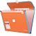 превью Портфель пластиковый BRAUBERG «Joy», А4 (330×245×35 мм), 13 отделений, с окантовкой, индексные ярлыки, оранжевый