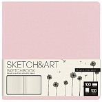 Скетчбук Bruno Visconti Sketch&Art Zefir 145×145 100 листов (розовый)