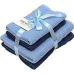 Набор полотенец УЗБ Памир м7701_110 50×80×2 + 70×130×2 син