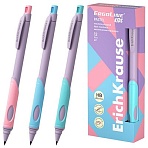 Карандаш механический 2 мм ERICH KRAUSE «ErgoLine Kids Pastel», HB, с точилкой, ассорти