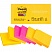 превью Запасные Z-блоки 3M Post-it R330-6SSUC Super Sticky (76×76мм, холодная неоновая радуга квадратные, 6 блоков по 100 листов)
