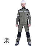 Куртка лет муж КОРПОРАЦИЯ (Кур682) хаки/черн (96-100, 170-176)