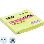 Стикеры Attache Selection Extra с клеев. краем 76×76, неон, желтый 100л