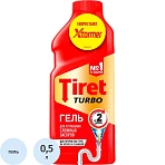 Средство для прочистки канализационных труб TIRET Turbo, 500 мл, гель