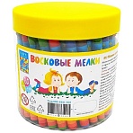Мелки восковые набор 80 штук, длина 90 мм, d 8 мм, банка, МВ-К80-360
