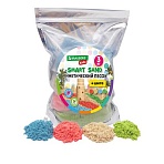 Песок для лепки кинетический, 4 цвета, 3000 г, пакет, BRAUBERG KIDS