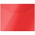 превью Папка-конверт на кнопке OfficeSpace А5 (190×240мм), 150мкм, полупрозрачная, красная