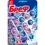 Блок для унитаза Бреф Сила-Актив Свежесть Лаванды 3×50 г на блистере