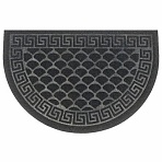 Коврик придверный 60×90 см, СЕРЫЙ, грязезащитный, 430 г/м2, ПОЛУКРУГ, фактурный рисунок ЧЕШУЙКИ, ЛЮБАША