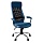 Кресло руководителя Helmi HL-E41 «Stylish», ткань/сетка, синяя/голубая