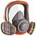 превью Маска полнолицевая Jeta Safety 5950, силикон, ударопрочный поликарбонат, защитная пленка, размер L