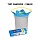 Мешки для мусора 60л OfficeClean ПНД, 60×76 см, 14 мкм, 20 шт., прочные, синие, в рулоне, с ушками