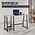 превью Стол на металлокаркасе BRABIX «LOFT CD-006», 1200×500х730 мм, 2 полки, цвет дуб натуральный