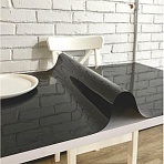 Скатерть на стол гиб. стекло Dekorelle 110×70см черное толщ. 0.8 мм