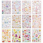 Наклейки объемные «Яркий микс», 19×13.5 см, ассорти 12 видов, FUNSTER (ФАНСТЕР)