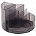 превью Подставка-органайзер BRAUBERG ROUND, 6 отделений, 130×130х90 мм, тонированная серая, 238101