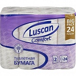 Бумага туалетная Luscan Comfort 2-слойная белая (24 рулона в упаковке)