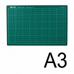 Коврик-подкладка настольный для резки А3 (450×300 мм), сантиметровая шкала, зеленый, 3 мм, KW-trio