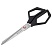 превью Ножницы BRAUBERG «Super black» 220 мм, черные, 3-сторонняя заточка, ручки из ABS-пластика