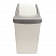 превью Ведро-контейнер 25 л для мусора IDEA «Свинг», качающаяся крышка, 58×32×28 см, серый мрамор
