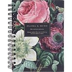 Тетрадь общая, BS, А5, 120л., клетка, твердый, спираль. Flora, букет N4203