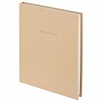 Блокнот МАЛЫЙ ФОРМАТ 110×147 мм, А6, 80 л., твердый, клетка, BRAUBERG «Minimal», бежевый