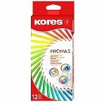 Карандаши цветные Kores Kromas 12 цветов трехгранные