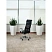 превью Кресло для руководителя Комус Мебель (Easy Chair) 577 чёрное (экокожа/сетка/ткань, металл хромированный)